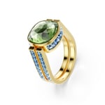 Swarovski Bague Chroma Twist Coussin Plaqué or - M5706305