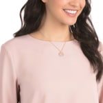 Swarovski Circle Halskette, weiss, rosé vergoldet - 5528565