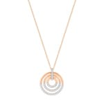 Swarovski Circle Halskette, weiss, rosé vergoldet - 5528565