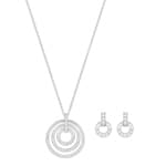 Swarovski Circle Set | Halskette mit Ohrstecker - 5367727
