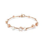 Swarovski Constella Bracelet Crystal Pearls White rose gold-plated - 5729505