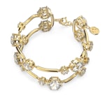 Swarovski Bracelet-jonc Constella Coupe ronde, Blanc, Placage de ton or - 5620395 