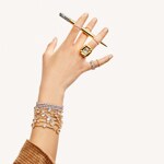 Swarovski Bracelet-jonc Constella Coupe ronde, Blanc, Placage de ton or - 5620395 