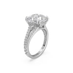 Swarovski Constella Cocktailring Kissenschliff, Pavé, Weiss, Rhodiniert - M5642629