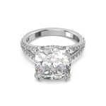 Swarovski Constella Cocktailring Kissenschliff, Pavé, Weiss, Rhodiniert - M5642629