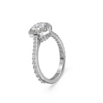 Swarovski Constella Cocktailring Round cut, Pavé, White, Rhodium plated