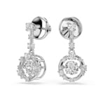 Swarovski Constella Drop Earrings Dancing Stone White Rhodium plated