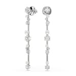 Swarovski Constella Drop-Ohrhänger, Kristallperle, Rundschliffe, Weiss, Rhodiniert - 5705614