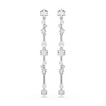 Swarovski Constella Drop-Ohrhänger, Kristallperle, Rundschliffe, Weiss, Rhodiniert - 5705614