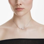 Swarovski Constella Necklace, Crystal pearl, Round cuts, White, Rhodium plated - 5705626