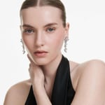 Swarovski Boucles d'oreilles Constella Diverses tailles rondes rhodié - 5732252