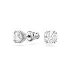 Swarovski Constella Ohrstecker Rundschliff, Weiss, Rhodiniert