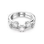 Swarovski Constella Ring Set (2), Rundschliff, Weiss, Rhodiniert - M5640959 