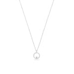 Swarovski Creativity Circle Halskette, weiss, rhodiniert