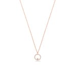 Swarovski Creativity Circle necklace, white, pink gold plated