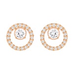 Swarovski Creativity Circle earring, white, pink gold plated - 5199827