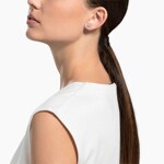 Swarovski Creativity Circle earring, white, pink gold plated - 5199827