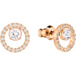Swarovski Creativity Circle earring, white, pink gold plated - 5199827