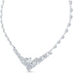 Swarovski Dancing Swan necklace, white, rhodium plated - 5536766