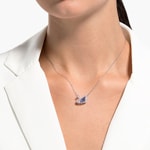 Swarovski Collier Dancing Swan, bleu, métal rhodié - 5533397