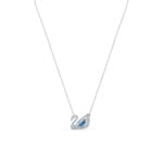 Swarovski Dancing Swan Halskette, blau, rhodiniert