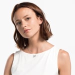 Swarovski Dancing Swan necklace, white, rhodium plated - 5514421