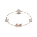 Swarovski Dazzling Swan Armband, mehrfarbig, rosé vergoldet