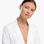 Swarovski Dazzling Swan Halskette, blau, rhodiniert - 5530625