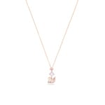 Swarovski Dazzling Swan necklace, Multicoloured, pink gold plated