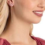 Swarovski Dazzling Swan Ohrstecker, mehrfarbig, rosé vergoldet - 5469990
