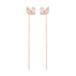 Swarovski Dazzling Swan Ohrstecker, mehrfarbig, rosé vergoldet