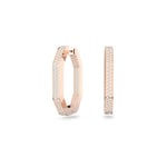  Swarovski Dextera Kreolen, oktagonal, weiss, rosé vergoldet - 5634992