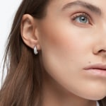 Swarovski Créoles Dextera, Blanc, Métal rhodié - 5618306