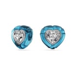 Swarovski Dulcis Clip Earrings Heart Blue