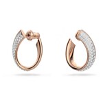 Swarovski Anneaux d'oreilles Exist Petites, Blanches, Placage de ton or rosé - 5636448 