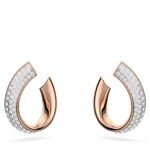 Swarovski Anneaux d'oreilles Exist Petites, Blanches, Placage de ton or rosé - 5636448 