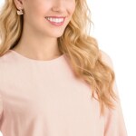 Swarovski Facet Swan earring, white, pink gold plated - 5358058