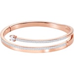 Swarovski Fresh Bangle, white, pink gold plated - M5257565