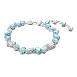 Swarovski Gema Armband, Verschiedene Schliffe, Blau, Rhodiniert - 5666018