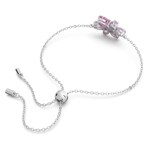 Swarovski Gema bracelet Mixed cuts, Flower, Pink, Rhodium plated - 5658396