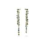 Swarovski Gema earrings, Long, green, gold plated - 5613734