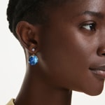 Swarovski Gema Earring Jackets Blue gold-plated - 5737449