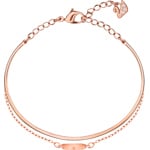 Swarovski Ginger Bangle, white, pink gold plated - 5274892