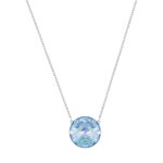 Swarovski Globe necklace, blue, rhodium plated - 5528921