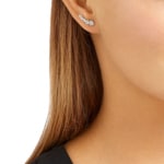 Swarovski Harley Earlobe Ohrringe, weiss, rhodiniert - 5528502