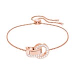 Swarovski Hollow bracelet, white, pink gold plated - 5368040