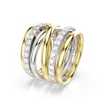 Swarovski Hyperbola Cocktail Ring Two-tone