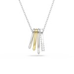 Swarovski Hyperbola Necklace, Mixed cuts, White, Mixed metal finish - 5696626