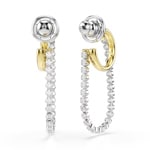 Swarovski Hyperbola Drop Earrings White Two-tone - 5749366