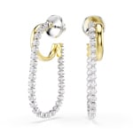 Swarovski Hyperbola Drop Earrings White Two-tone